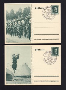 GERMANY: 9th NUREMBURG Party Rally Postal Cards 1937 Cancels