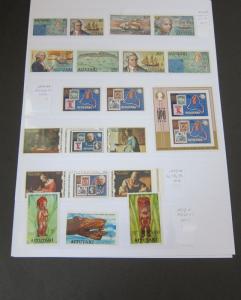 Aitutaki Captain Cook selected sets all MNH