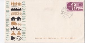 Indonesia # 543, 1st National Census, First Day Cover