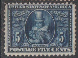 U.S. Scott #330 Jamestown Stamp - Mint Single