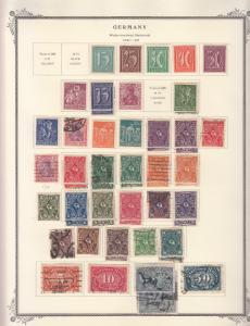 Germany - 1919/1923 Inflation stamp collection on Scott pages