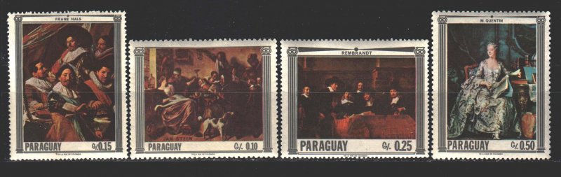 Paraguay. 1967. 1747-52 from the series. Painting, paintings. MNH.