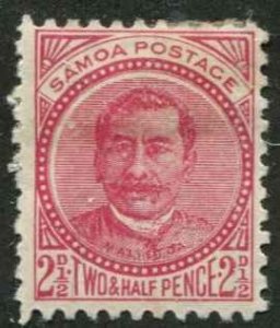 Samoa SC 14 King Laupepa 2-1/2p Rose perf 12x11-1/2  MH