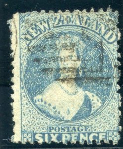 New Zealand 1871 QV 6d pale blue very fine used. SG 136.