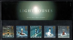 G.B.QE II 1998 LIGHTHOUSES MINT (NH) SG2034-38 P.O.PACK 286 SUPERB