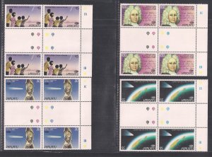 VANUATU SC# 422-25   GUTTER B/4   FVF/MNH 1986