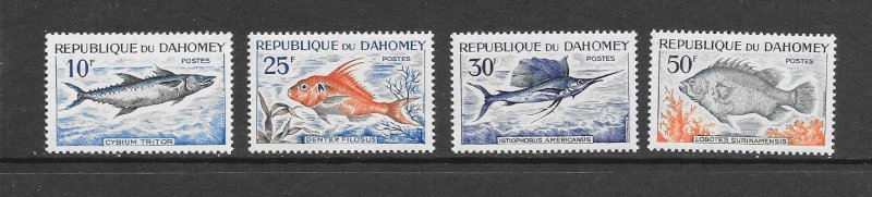 FISH - DAHOMEY #205-8  MNH