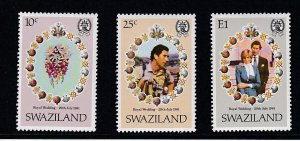 Swaziland # 382-384, Royal Wedding, Mint, NH, 1/2 Cat.