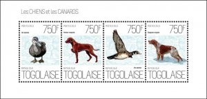 TOGO - 2013 - Dogs & Ducks - Perf 4v Sheet - Mint Never Hinged