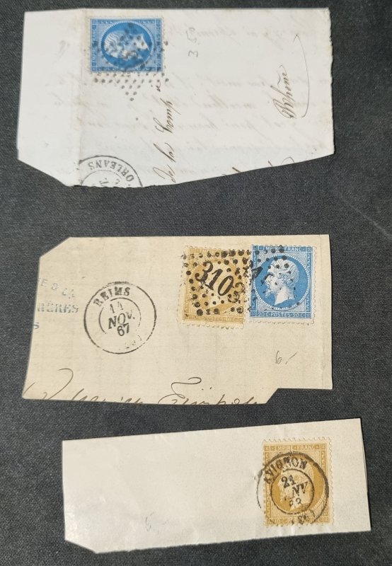 france very old stmaps letters 1860s' very old and interesting #525