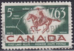 Canada 413 French-Canadian Pony Express 5¢ 1963