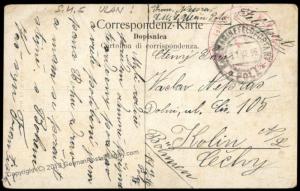 Austria WWI Navy Ship SMS Ulan Marine Feldpost Cover 62826