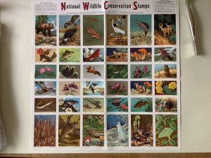 National Wildlife conservation 1956 stamps sheet Ref R50205