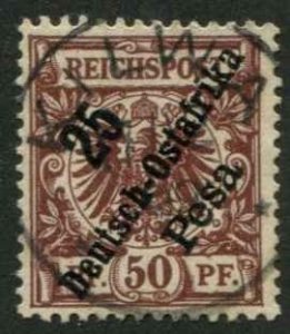 German East Africa SC# 10 o/p  25 PESA on Germany 50pf  MH