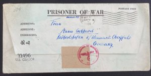 1944 USA Mc Coy Camp POW prisoner War Letter Sheet Cover To Germany