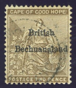 Bechuanaland 1885 'Hope' 2d bistre very fine used. SG 6. Sc 7.