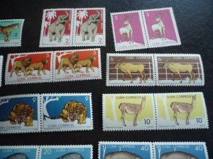 Stamps - Cuba-Scott#888-893,895-899,901-905,907- MH Part Set of 17 Stamps -Pairs