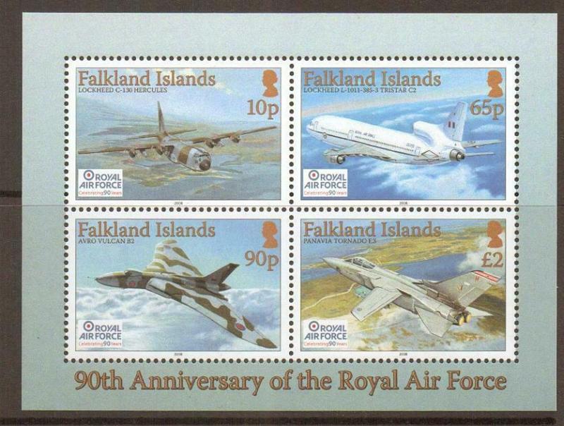 FALKLAND ISLANDS SGMS1108 2008 ROYAL AIR FORCE  MNH