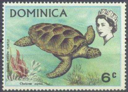 DOMINICA  297 MNH 1970 6c Giant Green Turtle