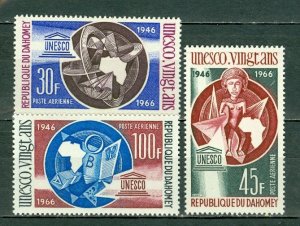 DAHOMEY 1966 AIR-SCIENCE #C43-45 SET MNH...$3.15