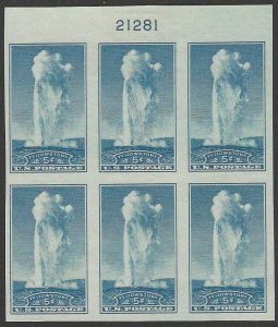 US, Scott #760, 5¢ National Parks issue,  NGASI LH,  PB of 6, CV $27.50