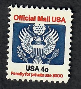 O128 4c Official Mail MNH Single