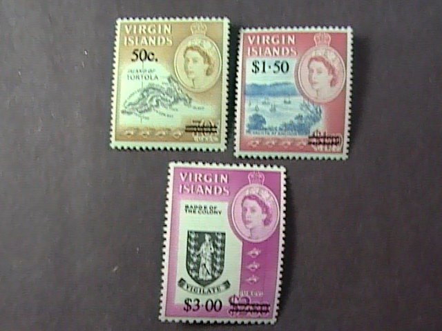 BRITISH VIRGIN ISLANDS # 173-175-MINT/NEVER HINGED-COMPLETE SET--QEII--1966