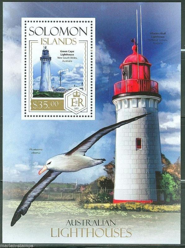 SOLOMON ISLANDS  2013  AUSTRALIAN  LIGHTHOUSES SOUVENIR SHEET  MINT NH