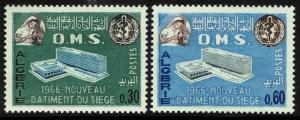 Algeria #354-55  MNH - WHO Headquarters Geneva (1966)
