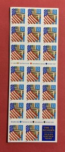 U.S. Scott# 2920a, 1995 Flag/Porch Issue, Plate# V56663, Pane of 20, 1995