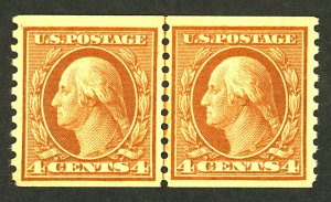 U.S. #495 MINT LINE PAIR OG NH