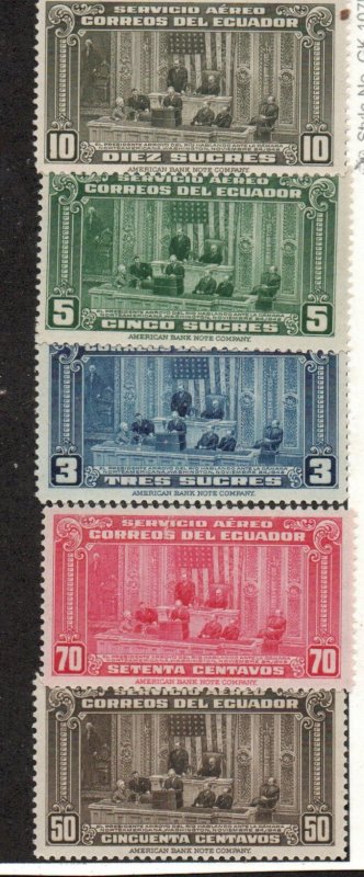 Ecuador C114-C118 Set Mint hinged