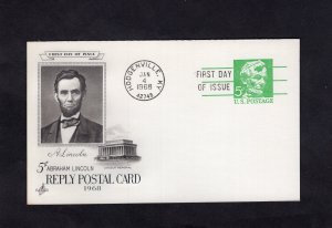 UY21 Lincoln, FDC ArtCraft