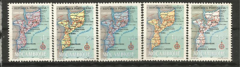 Mozambique 387-391 M.OG.H