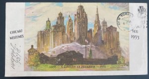 1933 USA LZ 127 Graf Zeppelin cover Century Of Progress Exhibition Cachet #C18