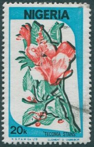 Nigeria 1986 SG518 20k Tecoma Stans flower FU