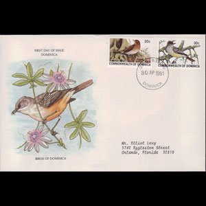 DOMINICA 1981 - FDC - 696-7 Birds