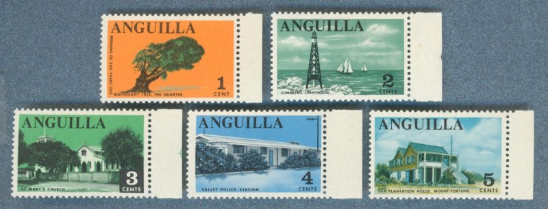 ANGUILLA Sc 17-21 MH - 1968 - Pictorials - Partial Set
