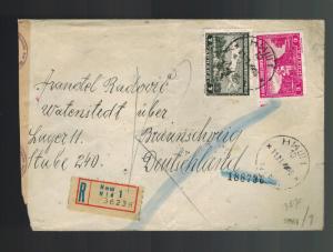 1943 Nis Serbia to Germany Cover Watenstedt Neuengamme Concentration Camp KZ