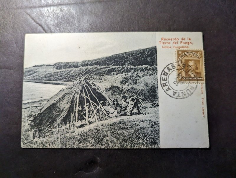 1910 Chile Postcard Cover Punta Arenas to Beechworth Victoria Australia