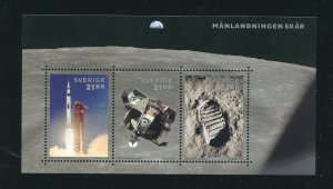 Sweden 2844 First Man on the Moon Souvenir Stamp Sheet MNH 2019