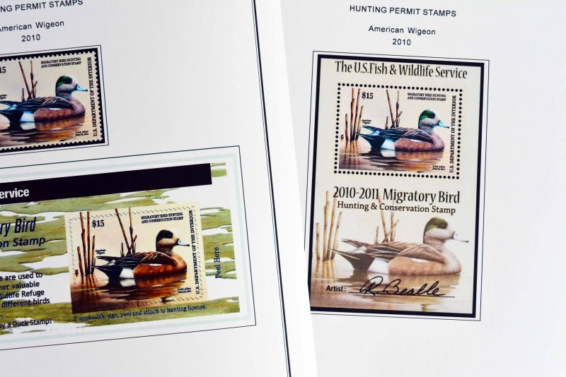 Color Printed USA Federal Duck 1934-2020 Stamp Album Pages (46