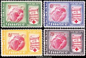 Guinea Scott 309-311, C50 Mint never hinged.