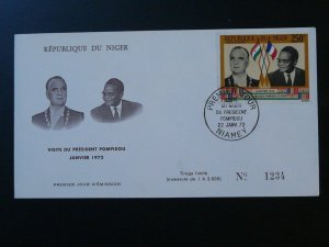 visit of president Pompidou FDC Niger 1972