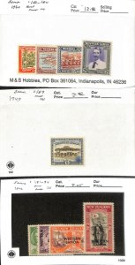 Samoa Postage Stamp, #181-184, 189 Mint NH, 191-194 Hinged, 1939-46