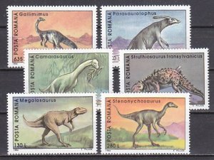 Romania, Scott cat. 3900-3905. Dinosaurs issue. ^