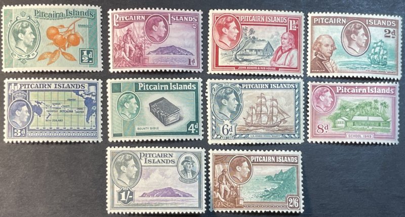 PITCAIRN ISLANDS # 1-8--MINT/HINGED----COMPLETE SET-----1940-51