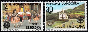 andorra--spanish  scott no 126-27  mnh