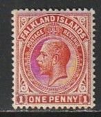 1912 Falkland Islands - Sc 31 - MH VF -  1 single - King George V