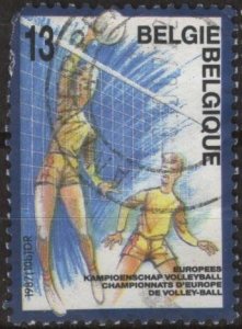 Belgium 1277 (used, bad corner) 13fr European volleyball championships (1987)